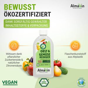 Produktbild für Spülmittel AlmaWin Obst- und Gemüsereiniger, geschmacksneutral