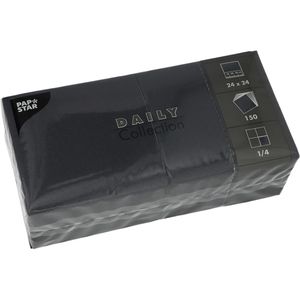 Servietten Papstar Daily Collection schwarz
