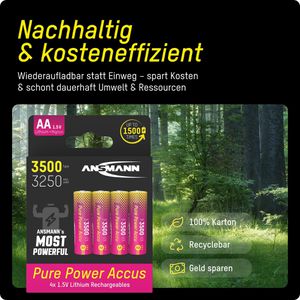 Produktbild für Akku Ansmann Pure Power 1,5 V, 3500 mAh