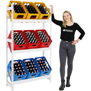 Produktbild für Getränkekistenregal PROREGAL Big Camel, für 9 Kisten