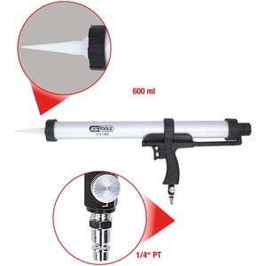 Produktbild für Kartuschenpresse KS-Tools 515.1985, Druckluft