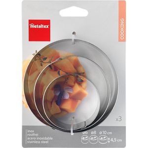 Produktbild für Tortenring Metaltex 204536010 Kochringe, backofenfest
