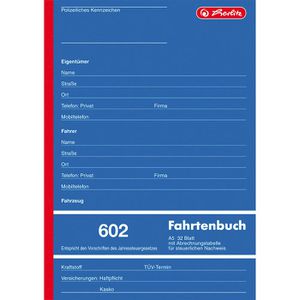 Produktbild für Fahrtenbuch Herlitz 602, A5