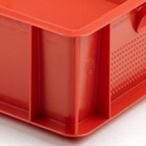 Produktbild für Eurobox Alutec Fleischkiste E1, rot, lebensmittelecht