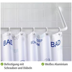 Produktbild für Duschvorhangstange Wenko Winkelstange Universal