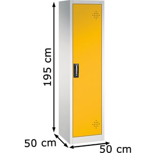 Produktbild für Umweltschrank CP-Möbel 8901-316, lichtgrau / gelb