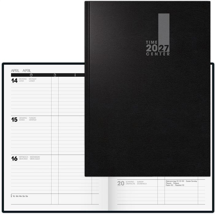 Produktbild von BRUNNEN Tageskalender 2026 A5 BRUNNEN Buchkalender 2026 Mod. 795 - A5 Format, Kunststoff-Einband Petrol | Tageskalender Mit Zeichenband Bürokalender Petrol