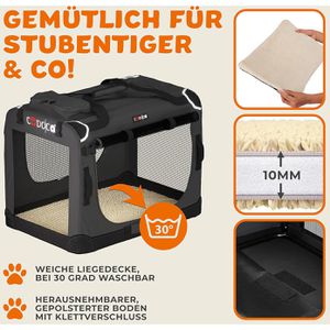 Produktbild für Tiertransportbox CADOCA Gr. XL, aus Stoff
