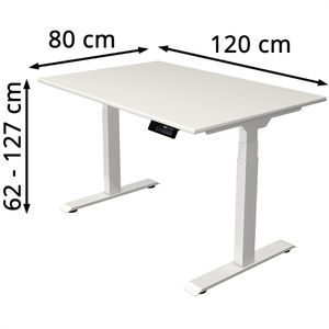 Produktbild für Schreibtisch Kerkmann Move 1 stable, weiß / weiß