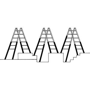 Produktbild für Stehleiter Hymer 412314, beidseitig begehbar