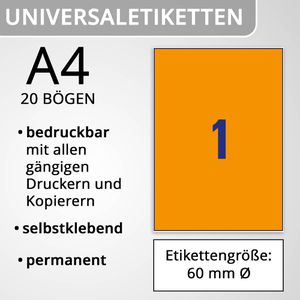 Produktbild für Universaletiketten Herma 5153 Special, neon-orange