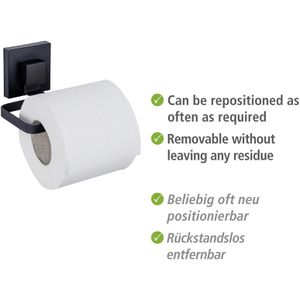 Produktbild für Toilettenpapierhalter Wenko Quadro, schwarz