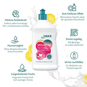 Produktbild für Spülmittel HAKA Spritzige Zitrone, Konzentrat