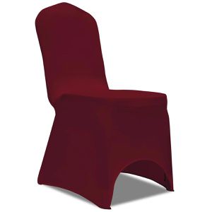 Produktbild für Stuhlhusse vidaXL 241200, elastisch, bordeaux