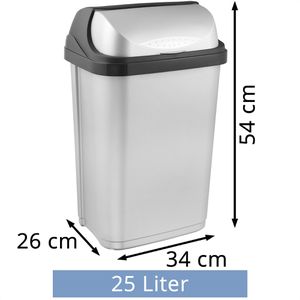 Produktbild für Mülleimer Keeeper Rasmus, light silver