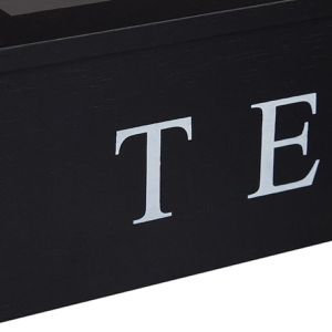 Produktbild für Teebox Relaxdays 10047497, für Teebeutel, schwarz, aus Bambus