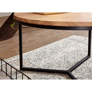 Produktbild für Couchtisch Wohnling WL6.368, aus Massivholz, akazie