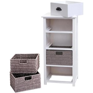 Produktbild für Kommode Mendler HWC-K84, 97645, grau / weiß
