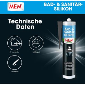 Produktbild für Silikon MEM Bad- &amp; Sanitär, anthrazit