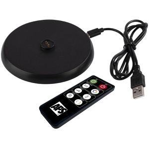 Produktbild für Tischlampe APS Merle 17002, schwarz mit LED