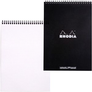 Notizblock Rhodia 185039C, dotpad, schwarz, A4