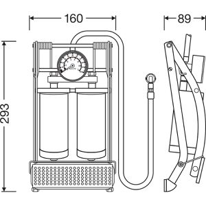 Produktbild für Luftpumpe OSRAM TYREinflate 20 ESSENTIAL, Double