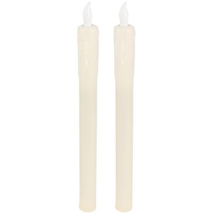 LED-Kerze Ideen-mit-Herz 010554, Echtwachs-Stabkerzen creme