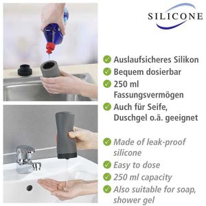 Produktbild für Spülmittelspender Wenko Easy Squeez-e, grau