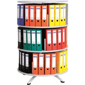 Ordnerdrehsäule G-Office TFR.3, lichtgrau, 3 Etagen