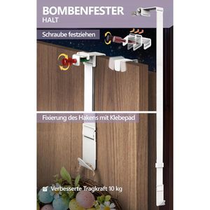 Produktbild für Türhaken 4smile für Türkranz, flexible Länge bis 50cm, weiß