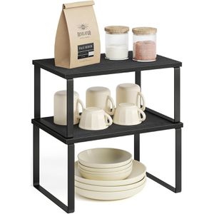 Produktbild für Küchenregal Songmics KCS02B01, schwarz, 2er Set