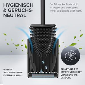 Produktbild für WC-Bürste ovimar Toilettenbürste Abeloya, schwarz