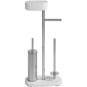 Produktbild für WC-Garnitur Wenko Rivazza, mit Ersatzrollenhalter