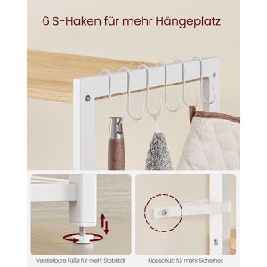 Produktbild für Küchenregal Vasagle KKS096B02, hellwalnussbraun