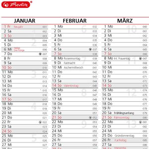 Produktbild für Tafelkalender Herlitz 400208024, mit Ferienübersicht