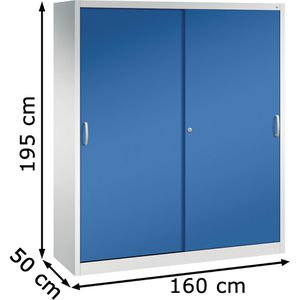 Produktbild für Werkzeugschrank CP-Möbel 2159-00, aus Metall, grau / blau