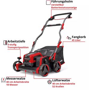 Produktbild für Vertikutierer Einhell-Professional GP-SA 36/40 LiBL-Solo, Akku