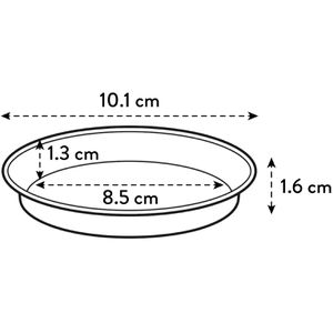 Produktbild für Blumentopf-Untersetzer elho Green Basics, schwarz, Ø 8,5 cm