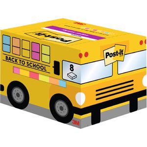 Haftnotizen Post-it Super Sticky Schulbus, bunt