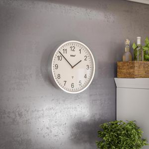 Produktbild für Wanduhr Mebus 19411, Aluminium, analog, Funkuhr
