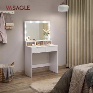 Produktbild für Schminktisch Vasagle RDT120T10, mit Beleuchtung