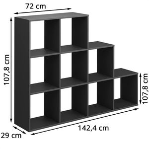 Produktbild für Bücherregal Vicco 35102, anthrazit