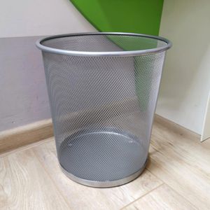 Produktbild für Papierkorb D.RECT 110482, silber