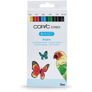 Produktbild für Layoutmarker COPIC Ciao 5+1 Set, Brights