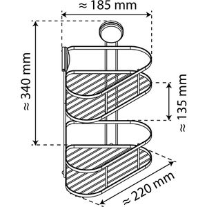 Produktbild für Duschablage EISL Dusch-Eckablage, verchromt