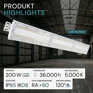 Produktbild für LED-Hallenstrahler Luxula LX500128, 24.000 Lumen
