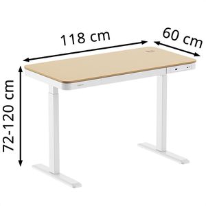 Produktbild für Schreibtisch LogiLink EO0055W, ahorn / weiß