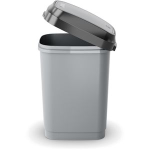 Produktbild für Mülleimer Curver KIS Dual Swing, grau/anthrazit