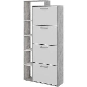 Produktbild für Schuhschrank Vicco Orlando, beton grau / weiß