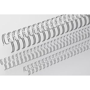 RENZ Bindeelemente 100 Drahtbinderücken 3:1 SET 5.5 bis 14.3 mm,DIN A4 silber 